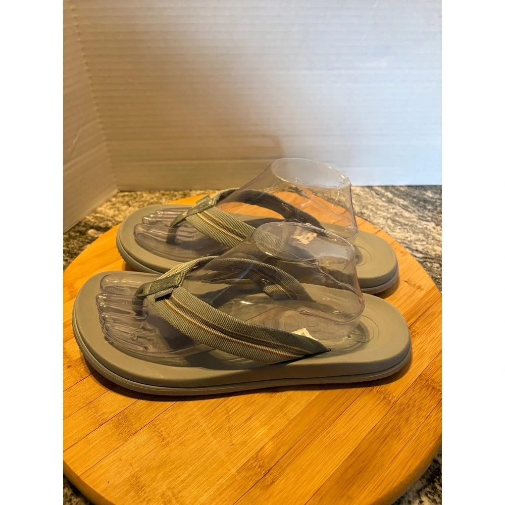 Chaco Chillos Flip Sandals Womens Light Blue Grey LUVSEAT Arch Support Thong